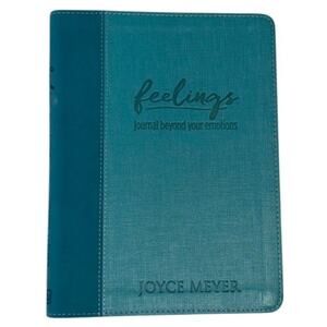 Joyce Meyer Feelings Journal - Teal Faux Leather Devotional 8.5" x 6.5"